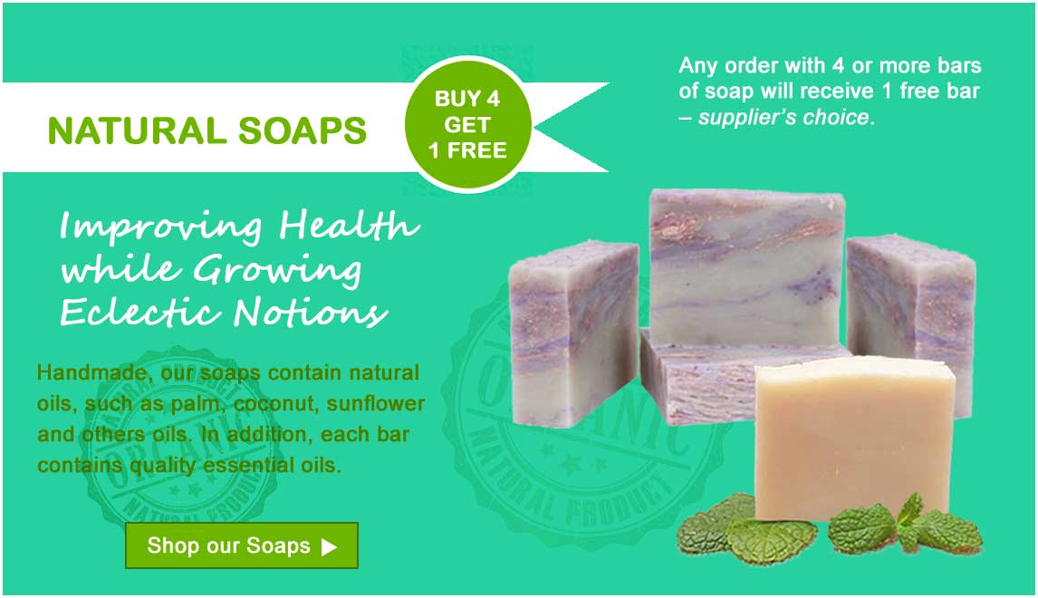 Buy Four Soaps get One for Free
